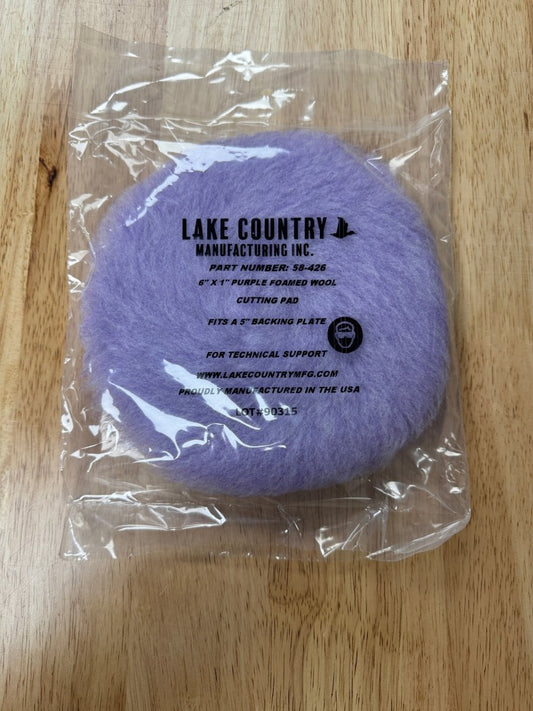 Lake Country Manufacturing - Lake Country Purple Foamed Knitted Wool Pads - Daily Driven Supply Co.