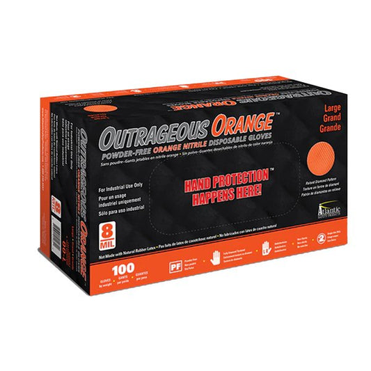 Atlantic Safety Products - Atlantic Safety Products Outrageous Orange Gloves (8 mil) - Daily Driven Supply Co.