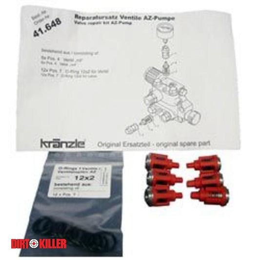 Kranzle USA - Kranzle AZ-L Pump Valve Rebuild Kit (Red) - Daily Driven Supply Co.