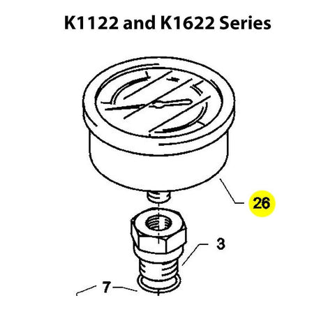 Kranzle USA - Kranzle Pressure Gauge 0 - 250 Bar - For Kranzle 1122 1622 - Daily Driven Supply Co.